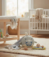 Pluchi Marlow Fish Cotton Knitted Stuffed Soft Toy for Babies & Kids (Grey & Natural)