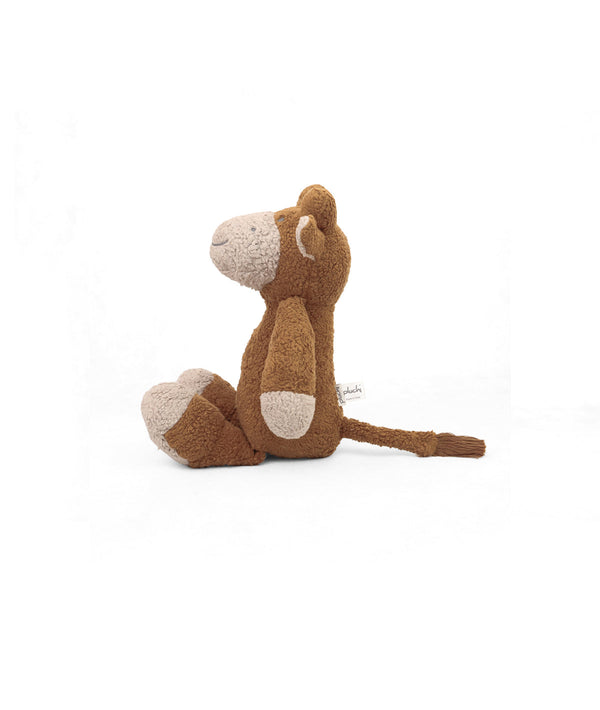 Pluchi Molly The Giraffe Cotton Knitted Stuffed Soft Toy (Pale Whisper & Honey Gold)