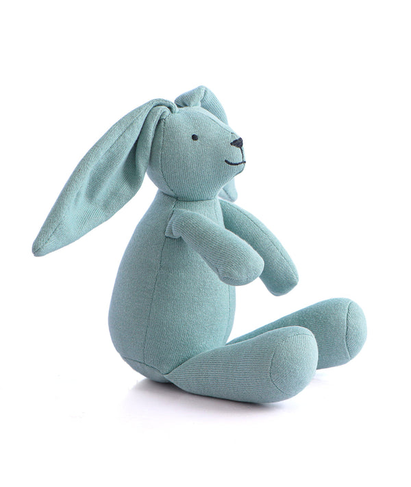 Pluchi Rabbit Dull Blue 100% Cotton Knitted Stuffed Soft Toys for Babies / Kids