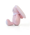 Pluchi Queenie Bunny Hop Toy Cotton Knitted Stuffed Soft Rattle Toy (Light Pink)