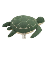 Pluchi Waddles Turtle Cotton Knitted Stuffed Soft Toy (Duke Green & Natural)