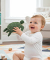 Pluchi Waddles Turtle Cotton Knitted Stuffed Soft Toy (Duke Green & Natural)