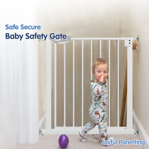 Hopop Baby Safety Gate Two-Way Auto-Close 75x85cm White
