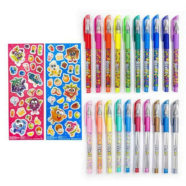Scentos Gel Pens (Pack of 20) - 2 Sticker Sheets