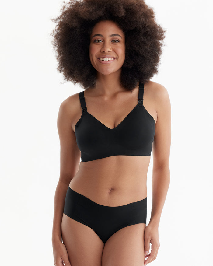 Momcozy Maternity Nursing Bra- YN21 (Black) - 2 Extra Large