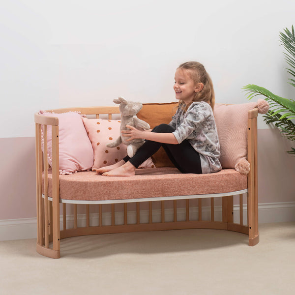 Boori Oasis Oval Cot – Beech | Convertible Baby Cot & Toddler Bed