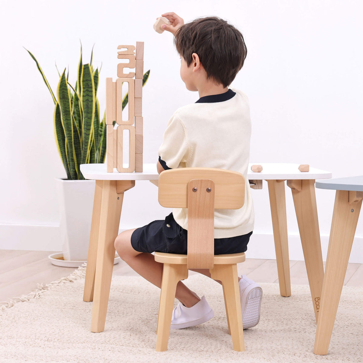 Boori Tidy Chair – Almond | Solid Wood Kids Chair, 2–6 Years
