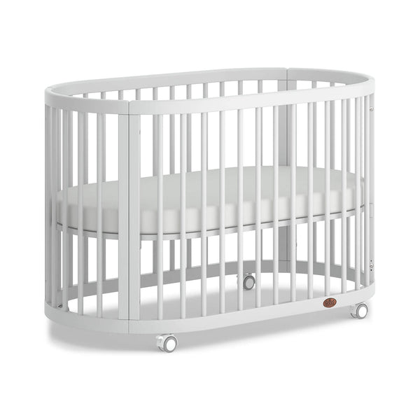 Boori Oasis Oval Cot – Barley White | Convertible Baby Cot 0–3 Years