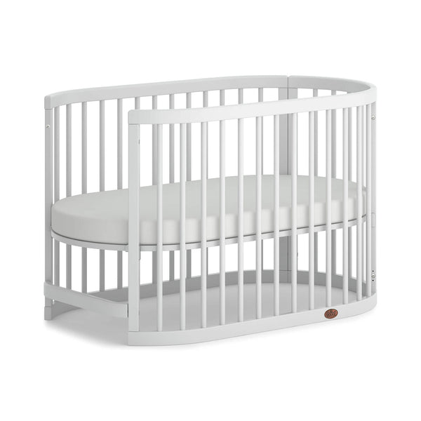 Boori Oasis Oval Cot – Barley White | Convertible Baby Cot 0–3 Years