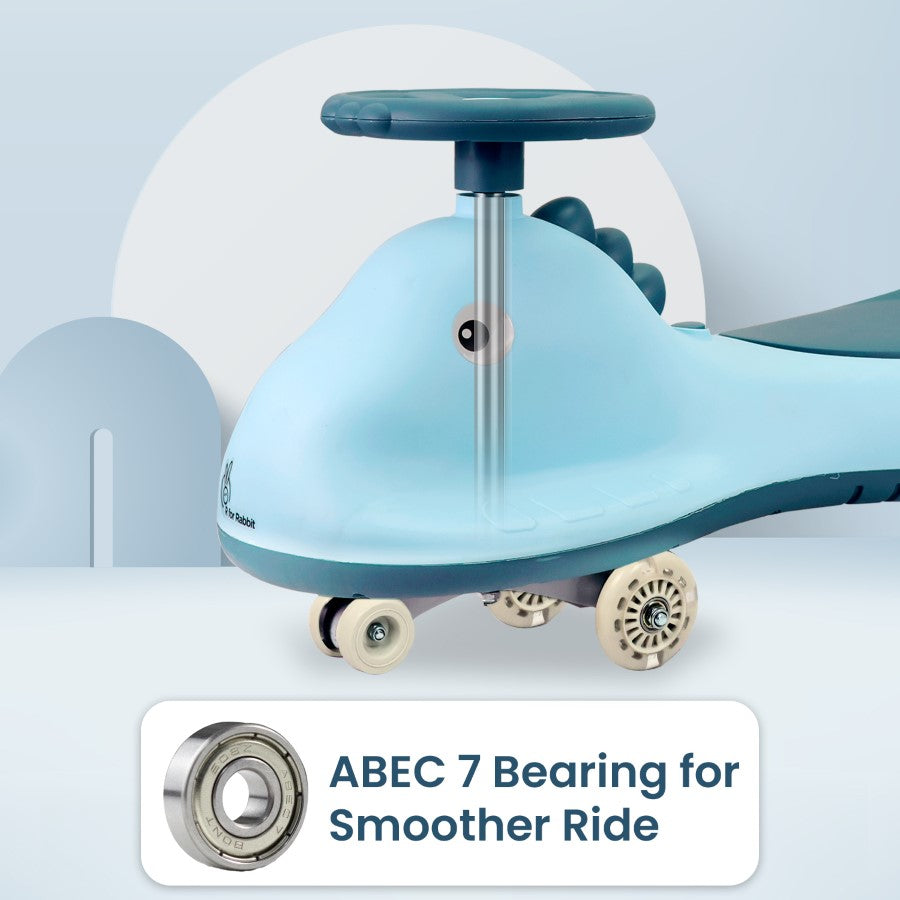 R for Rabbit Iya Iya Dino Swing Ride On Car - Blue