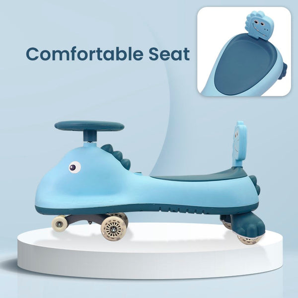 R for Rabbit Iya Iya Dino Swing Ride On Car - Blue