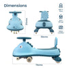 R for Rabbit Iya Iya Dino Swing Ride On Car - Blue