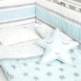 Masilo Organic Cotton Cot Bedding Set Sleepy Star 6 Piece – Blue