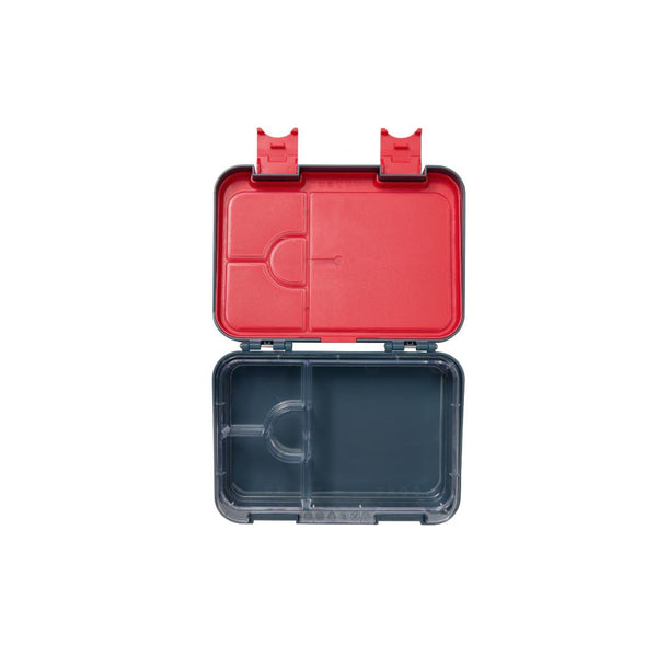 Smiggle Glide Medium Happy Bento Lunchbox Black, 3Y+