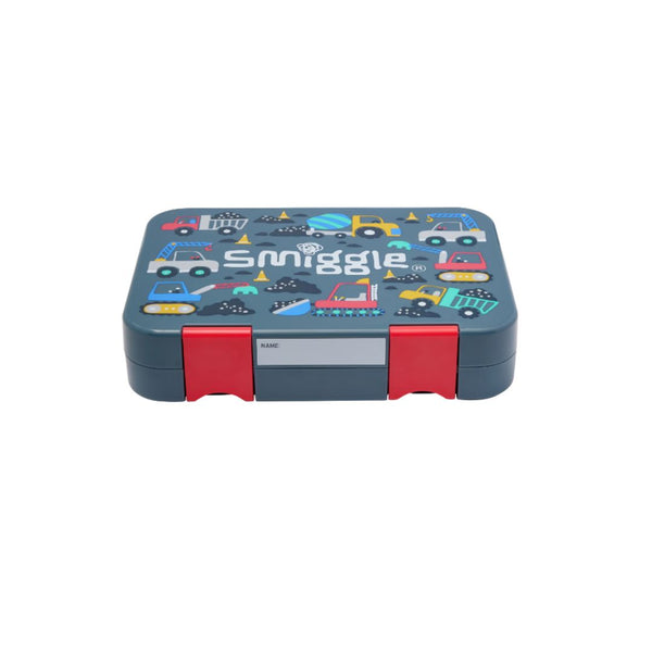 Smiggle Glide Medium Happy Bento Lunchbox Black, 3Y+