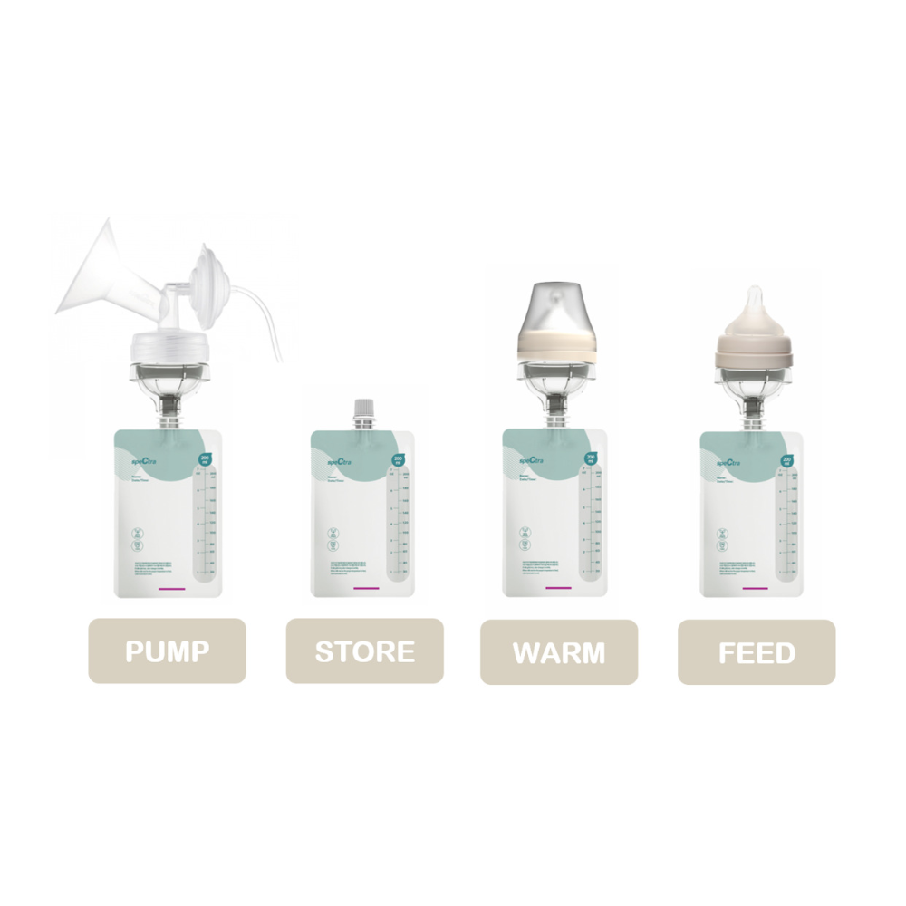 Spectra Simple Store Milk Collection Bags Starter Kit – 10ct, 200mL