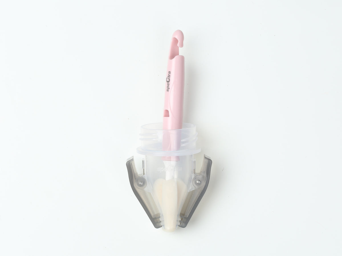 Bottle Brush Spectra Bottle & Nipple Brush Cleaner 360° 2-in-1 Set – Ivory