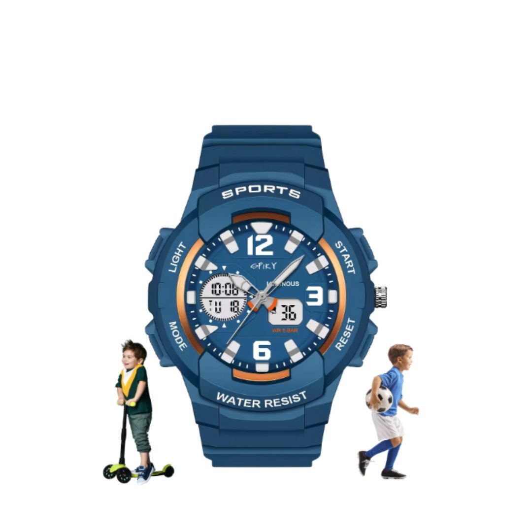 Spiky EVA6 Analog & Digital Sporty Watch 2–14Y – Blue