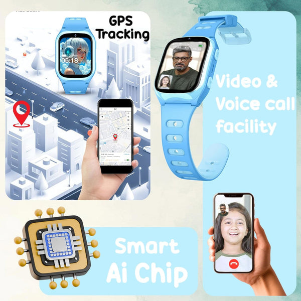 Spiky Chimera Android 4G Kids Smartwatch Dark Blue