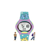 Spiky EVA18 Printed Strap Round Sports Digital Watch 3–10Y – Turquoise