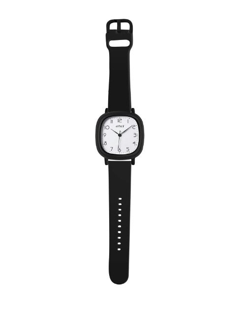 Spiky EVA19 Square Analog Watch 3–14Y – Black