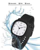 Spiky EVA19 Square Analog Watch 3–14Y – Black