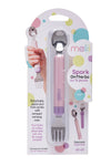 Melii Detachable Spoon & Fork With Case - Pink Spoon Purple Fork