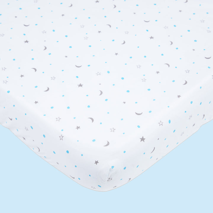 Masilo Organic Cotton Cot Bedding Set Sleepy Star 6 Piece – Blue