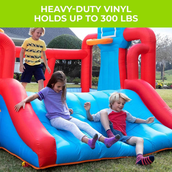 Step2 Max Sports Full Court Basketball And Slide Inflatable Bouncer