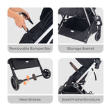 R For Rabbit Stroller Street Smart 360 Pure Black