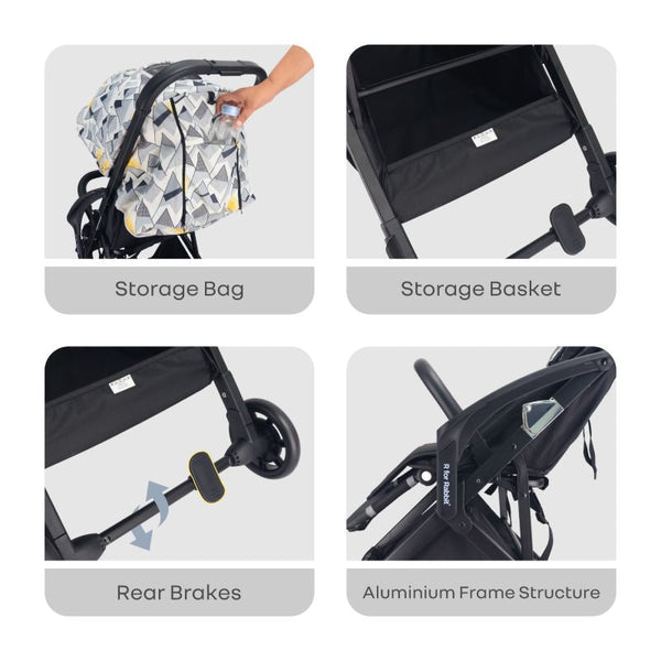 R For Rabbit Stroller Street Smart Aero Black Multi