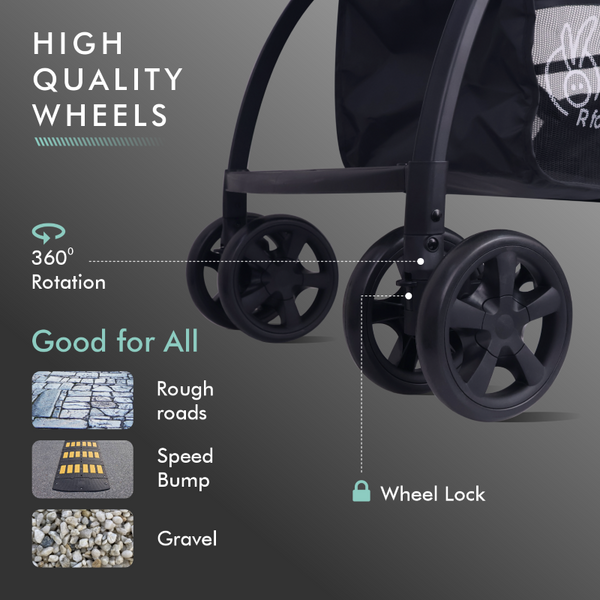 R For Rabbit Stroller Sugar Pop Stroller Green Grey