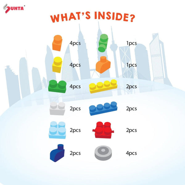 Sunta Building Blocks Animal Storage Box - 30 Pcs