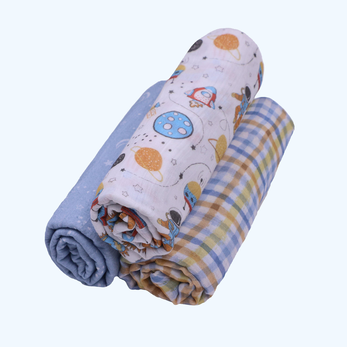Abracadabra Muslin Swaddles Set of 3 – Rocketman