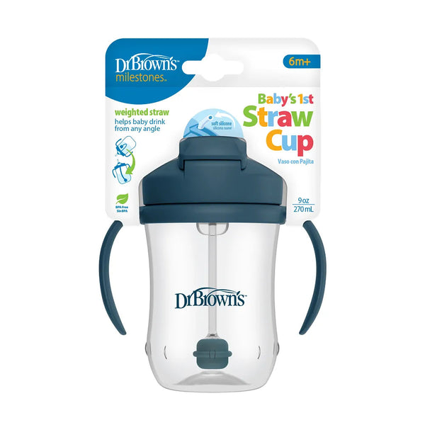 Dr. Brown’s Milestones Baby’s First Straw Cup, 1-Pack - Blue