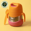 Basil ThermoTOT 320ml Insulated Food Jar with Carry Handle & Spork – Peach