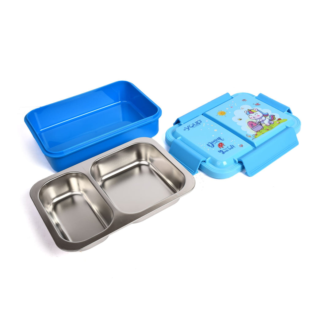 Youp Stainless Steel Blue Color Bento Box - Unicorn