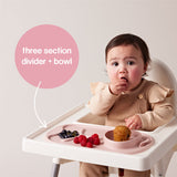 b.box Roll + Go Silicone Mealtime Mat with Spoon – Blush