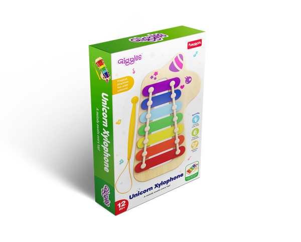 Musical Toy Giggles Unicorn Xylophone Musical Toy 7 Notes – Multicolor