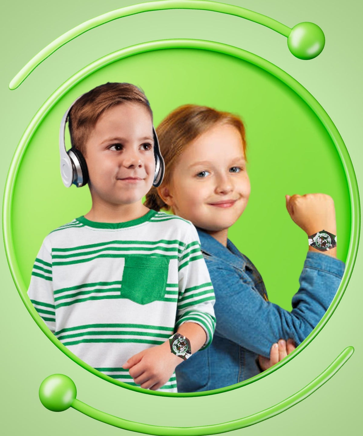 Spiky EVA38 Round Casual Analog Kids Watch 3–14Y – Camo