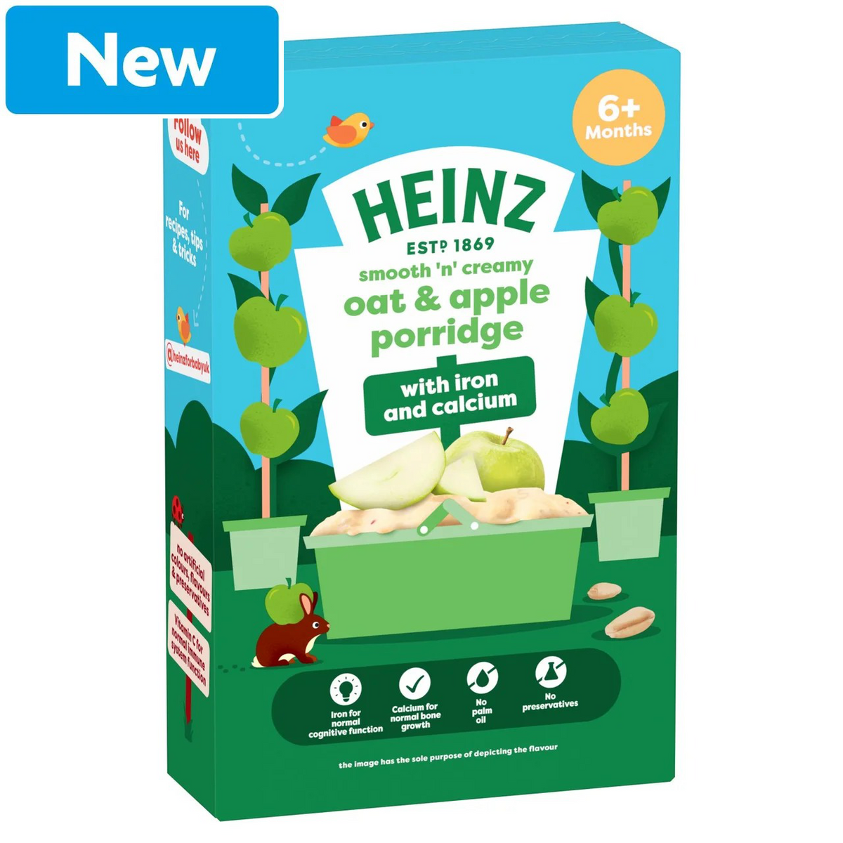 Heinz Oat & Apple Porridge Baby Food – 6+ Months, 125g