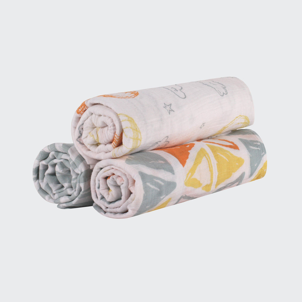 Abracadabra Cotton Muslin Swaddles Pack of 3 – Hot Air Balloon
