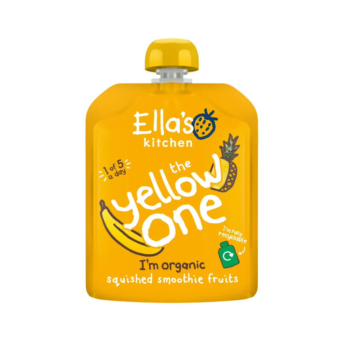 Ella’s Kitchen Organic The Yellow One Fruit Smoothie 90 g Yellow