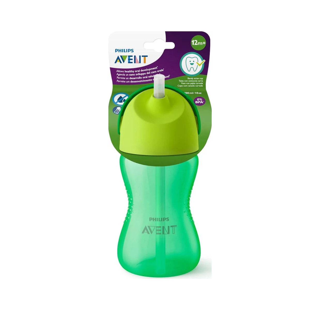 Philips Avent Bendy Straw Cup 300 ml – Green | 12M+