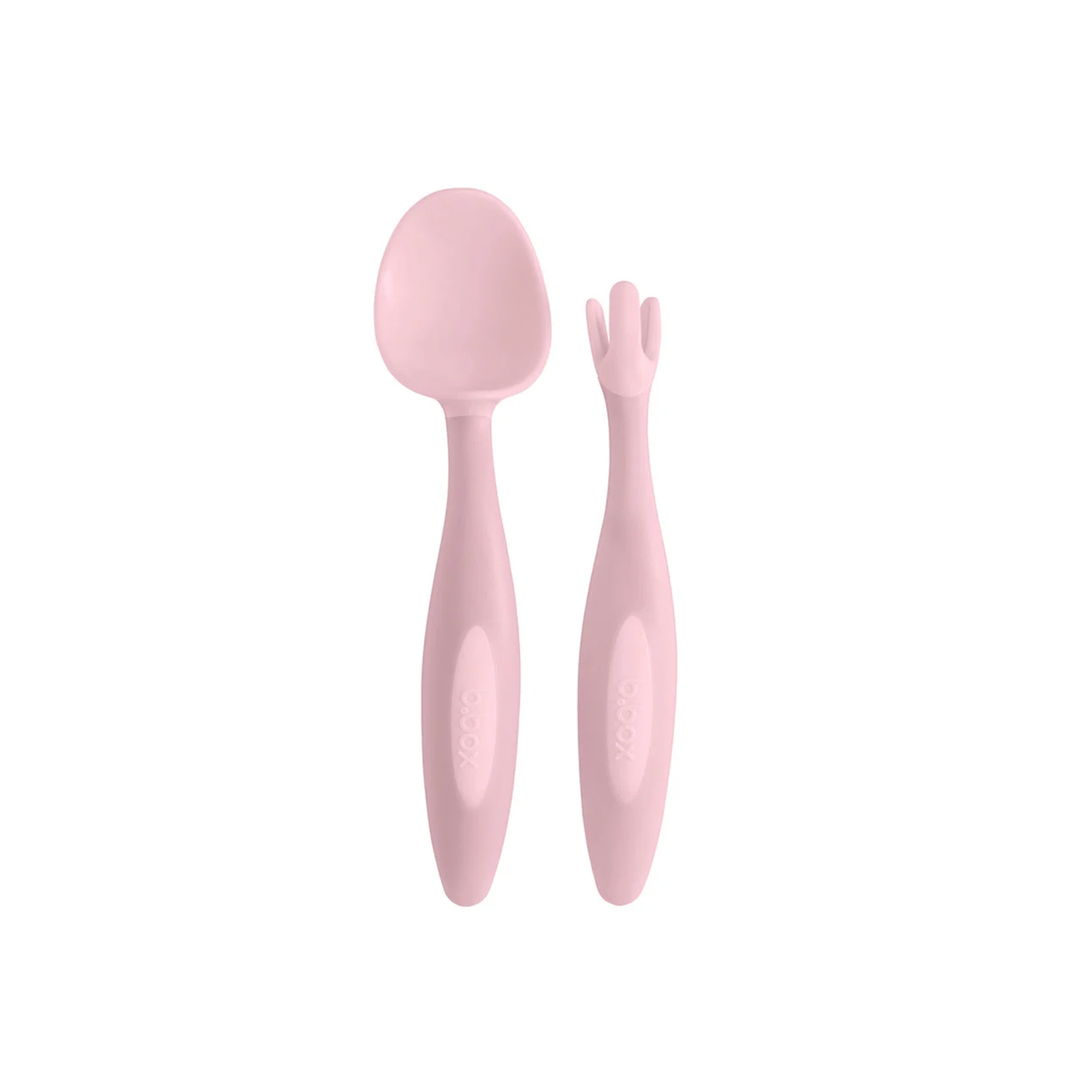 b.box Toddler Cutlery Spoon & Fork Set of 2 Blush Pink