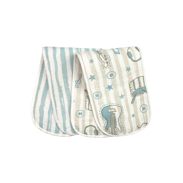 Abracadabra Muslin Burp Pad - Rockstar