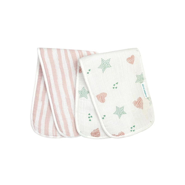 Abracadabra Muslin Burp Pad - Stars & Hearts