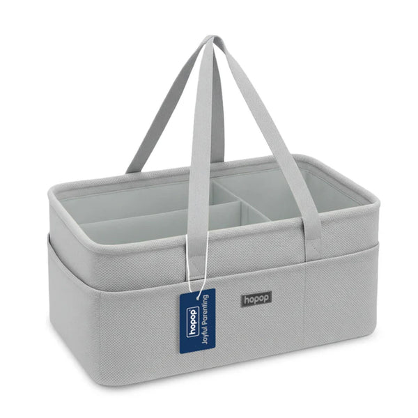 Hopop Baby Diaper Caddy Organizer Portable Nursery Storage Basket – Grey