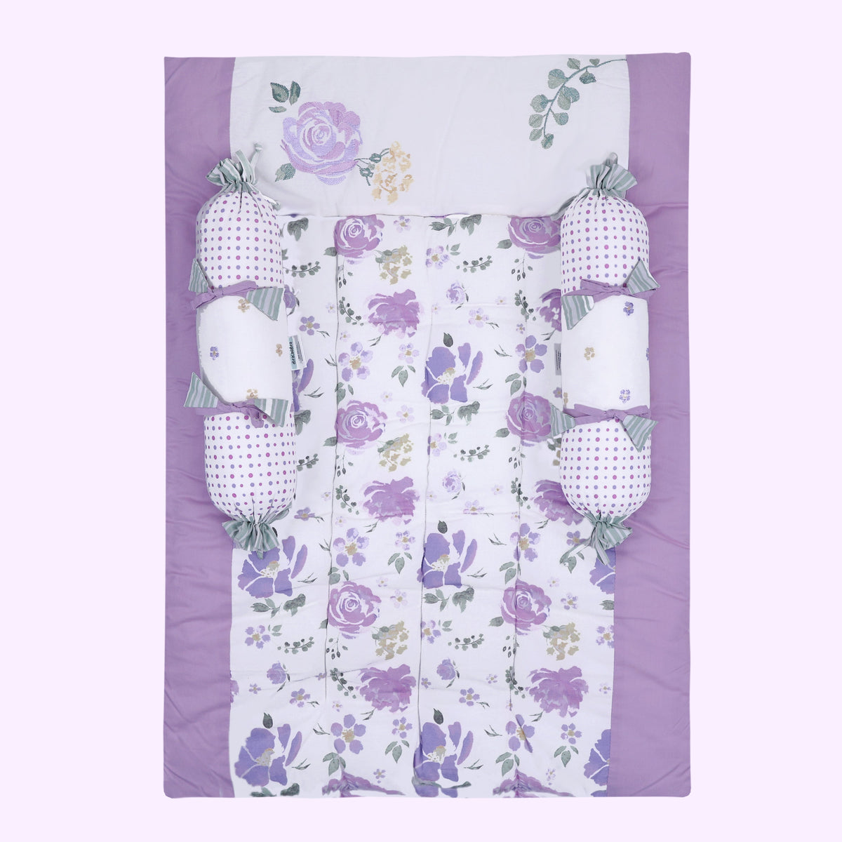 Abracadabra Baby Gadda Set with 2 Bolsters – Villandry Purple