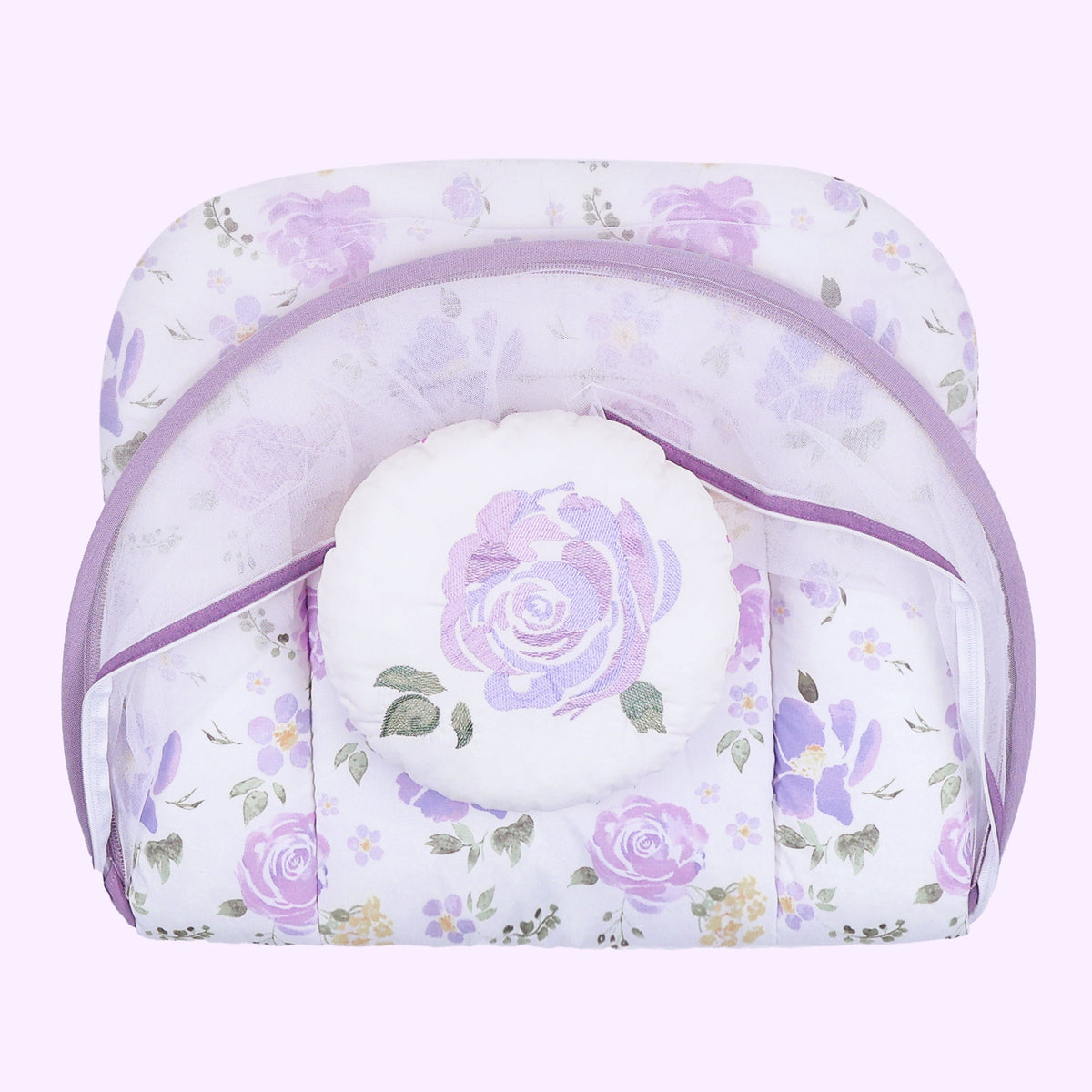 Abracadabra Baby Gadda Set with Mosquito Net & Pillow – Villandry Purple